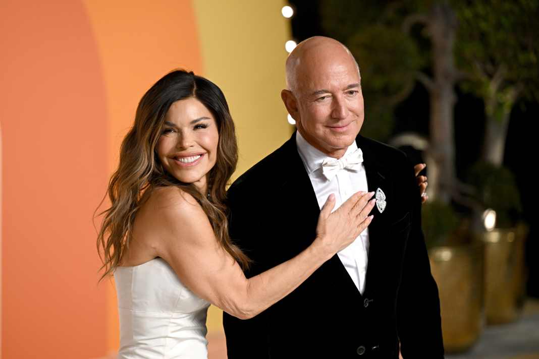 Amazon founder Jeff Bezos and Lauren Sánchez celebrate their wedding in Venice in June.
