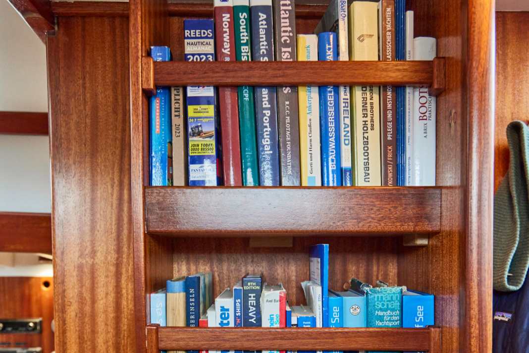 Reading is one of the favourite pastimes on board during the sailing summer.