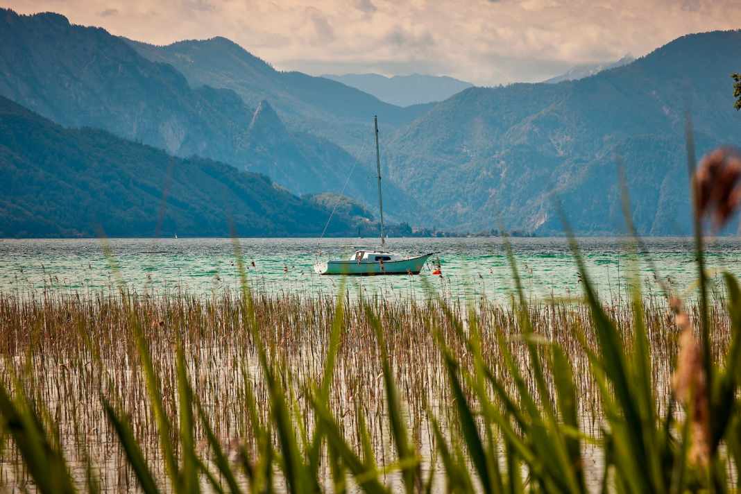 Lake Attersee with a Caribbean turquoise hue