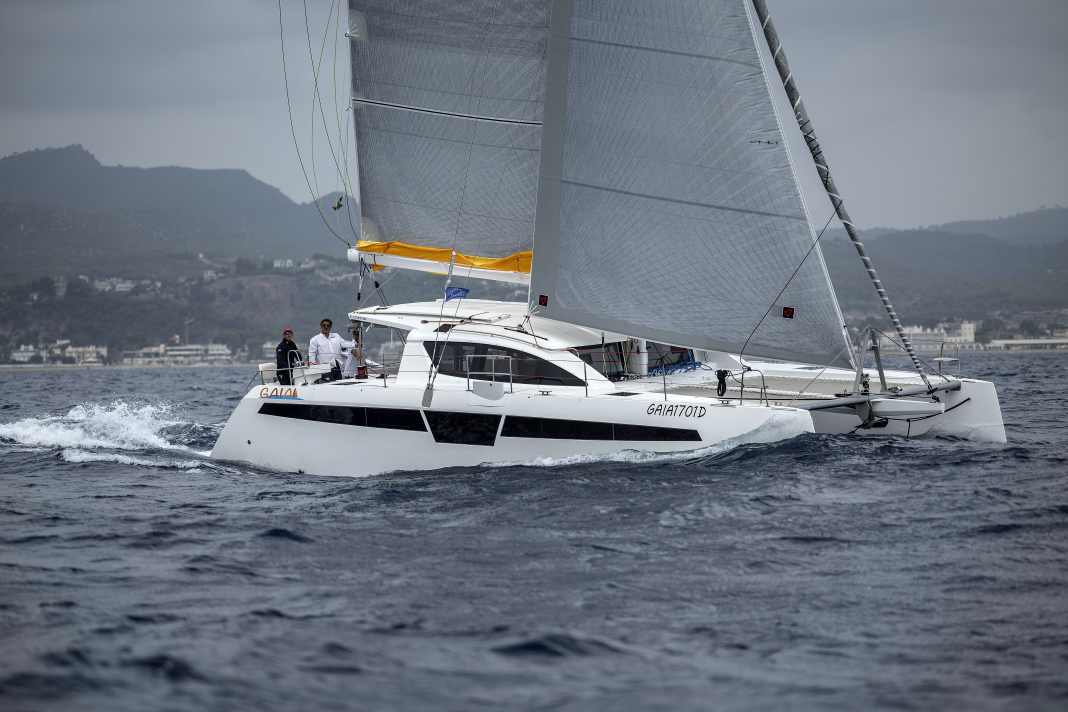 The ship is built for heavy weather and is not intimidated by high waves