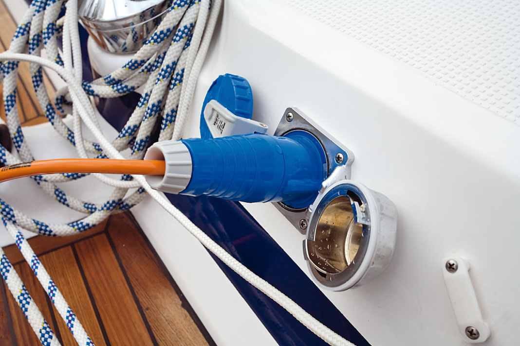 The connection on board should be water-protected and not, as in the photo, in the tread area