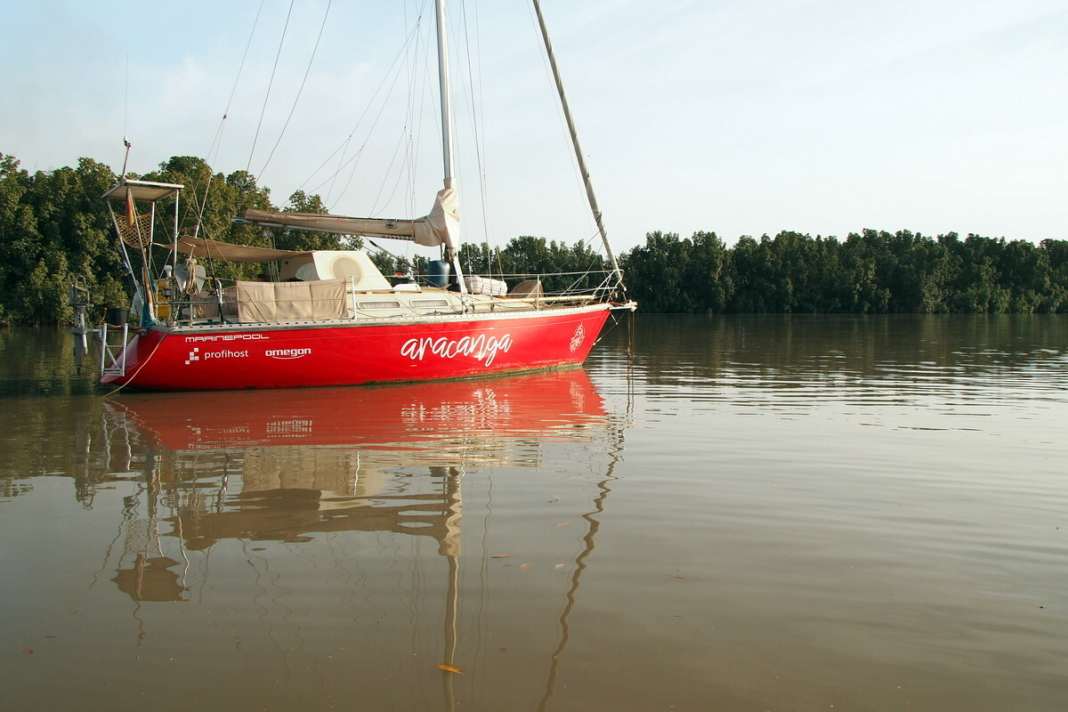 Anchoring on the river