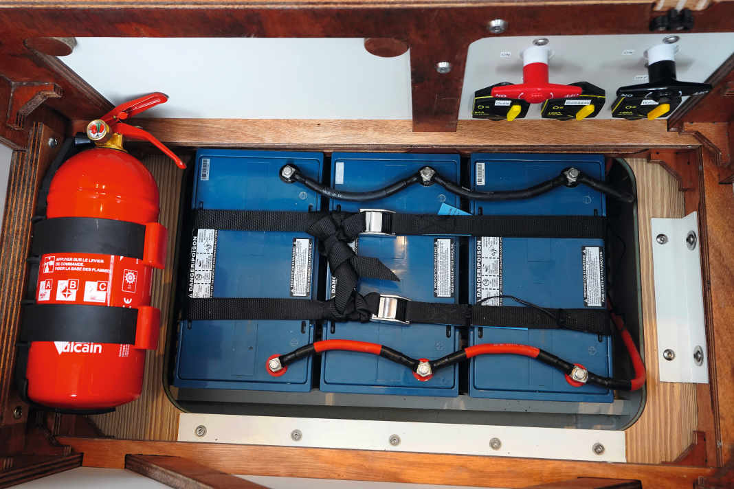 A must
At least one good fire extinguisher, preferably one in each compartment, should be on board