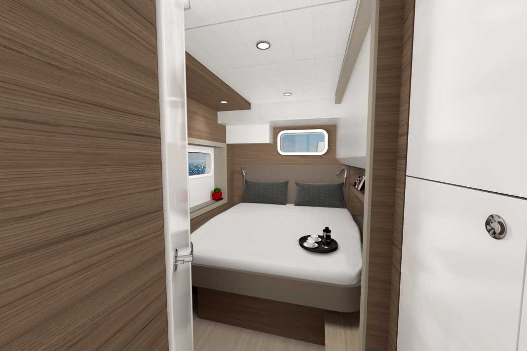 Generous space in the aft cabins