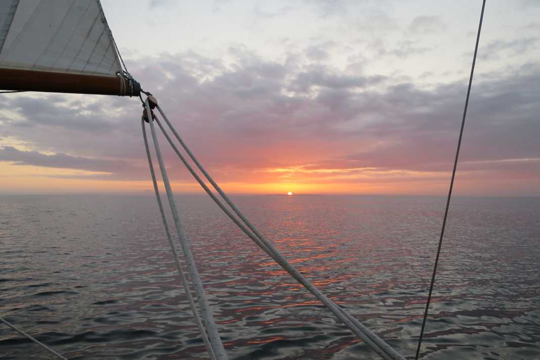 Coucher de soleil en route vers le nord