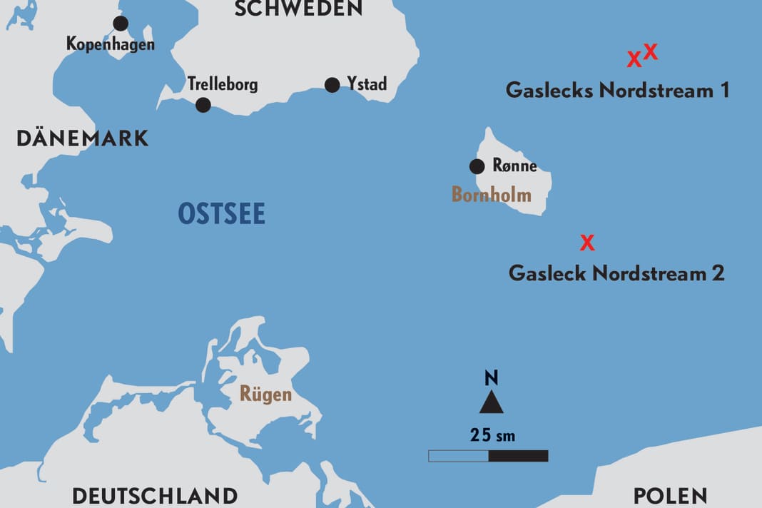Map with the gas leaks