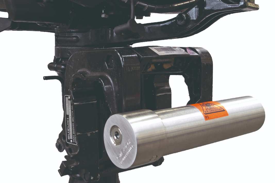 Well made, but not consistently protected against rust: Anti-theft device for outboard motors from Steady