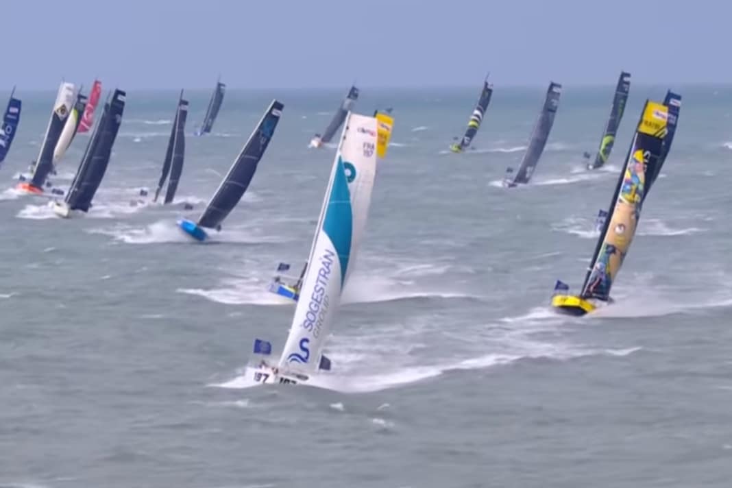 Der Transat-Start vor Le Havre bot atemberaubende Rennszenen.