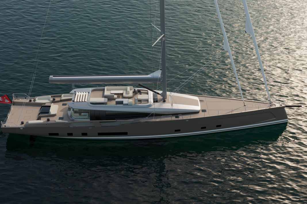Les 42 mètres (ligne de flottaison 39 m) avec flybridge ont été optimisés pour la navigation au large.