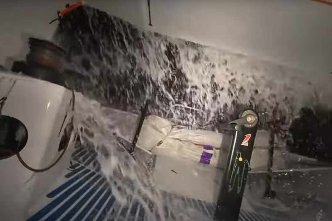 "Only" 30, in gusts around 40 knots. Corand Colman in the washing machine - although it was much rougher at the front of the field