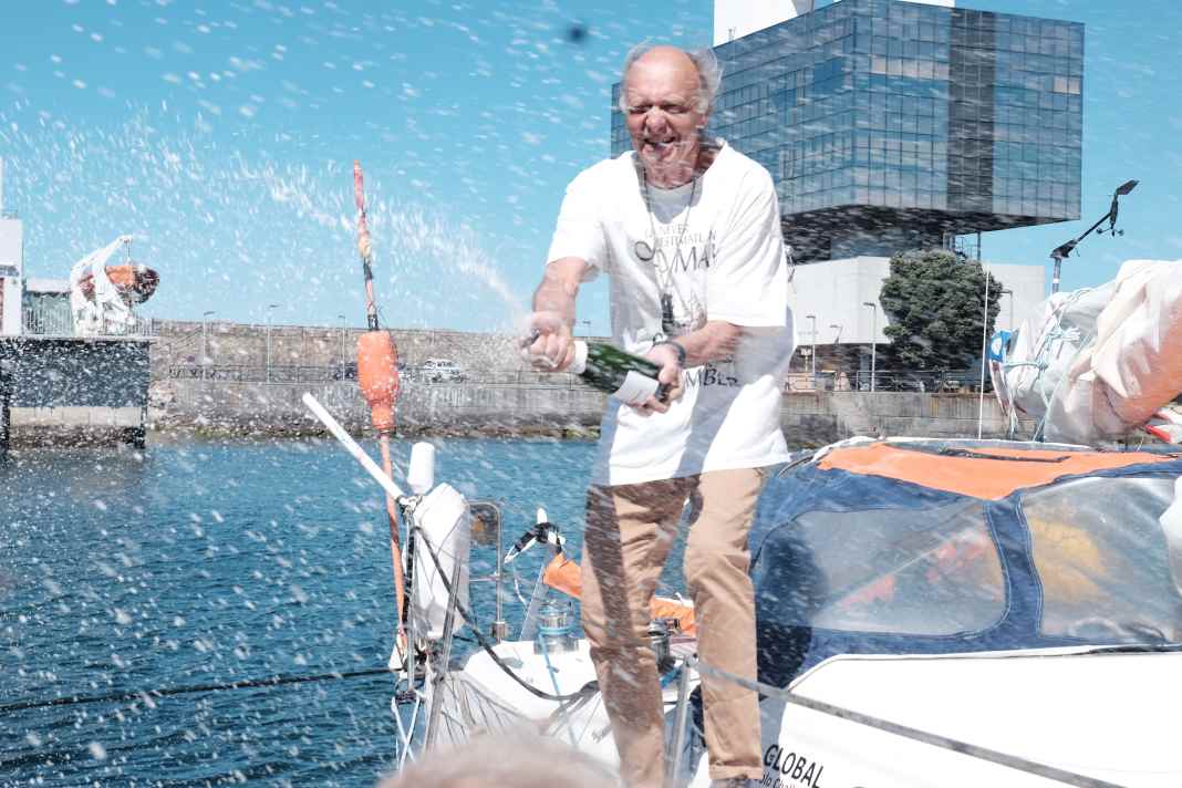 Louis Robein pops the cork