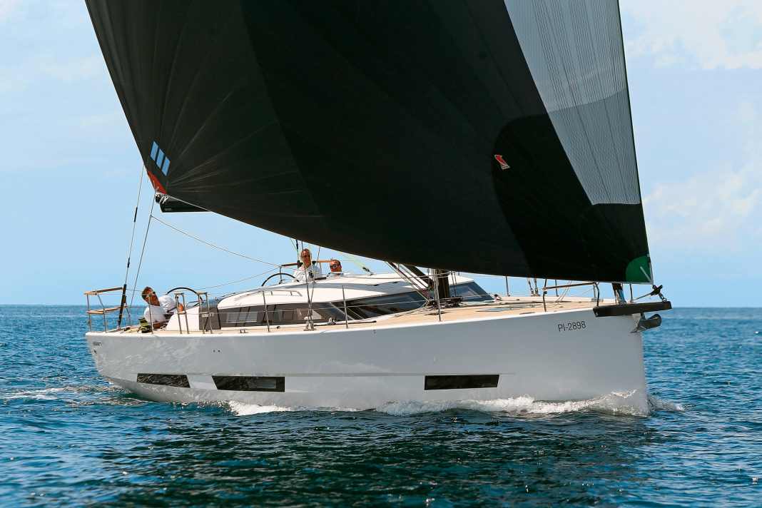Striking. The high-contrast styling conceals the voluminous shapes of the hull and deck