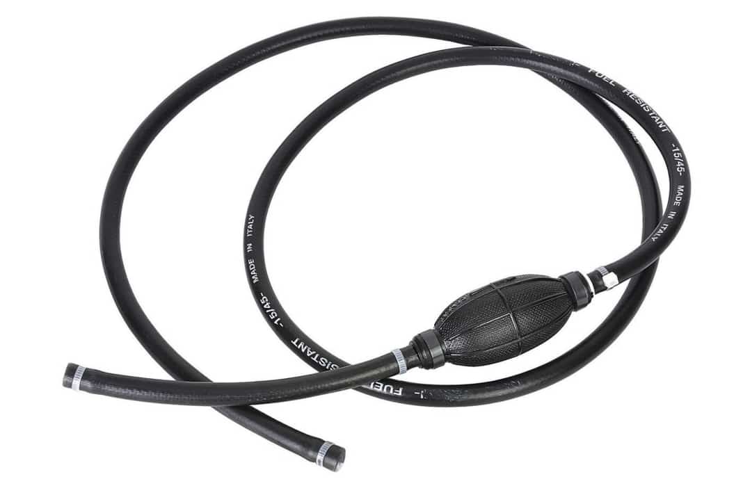 Hose with pump ball: Hose diameter: 8 mm; Price: 17 euros; Available from: svb.de