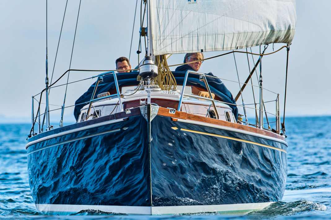 Owner Frank Schamuhn (left) and friend Peter Lansnicker on board the freshly refitted "Piano"
