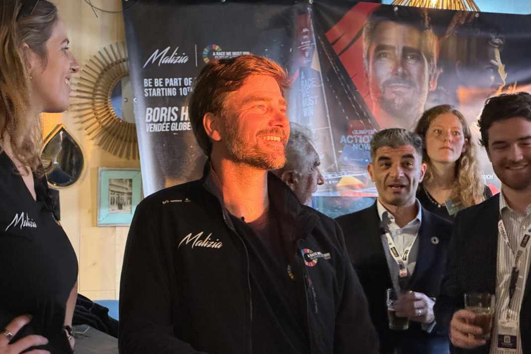 Farewell unter Freunden: Boris Herrmann gestern Abend  bei seiner Abschiedsfeier vor der Vendée Globe