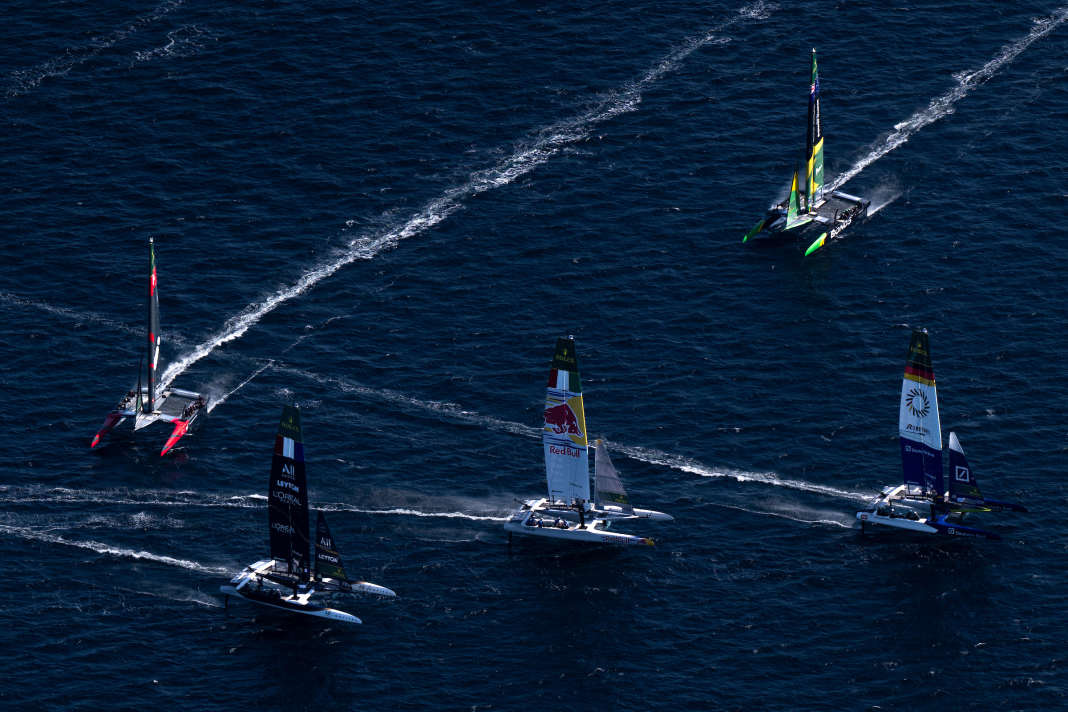 Auch das ist der SailGP: Segelschach auf dem Wasser.