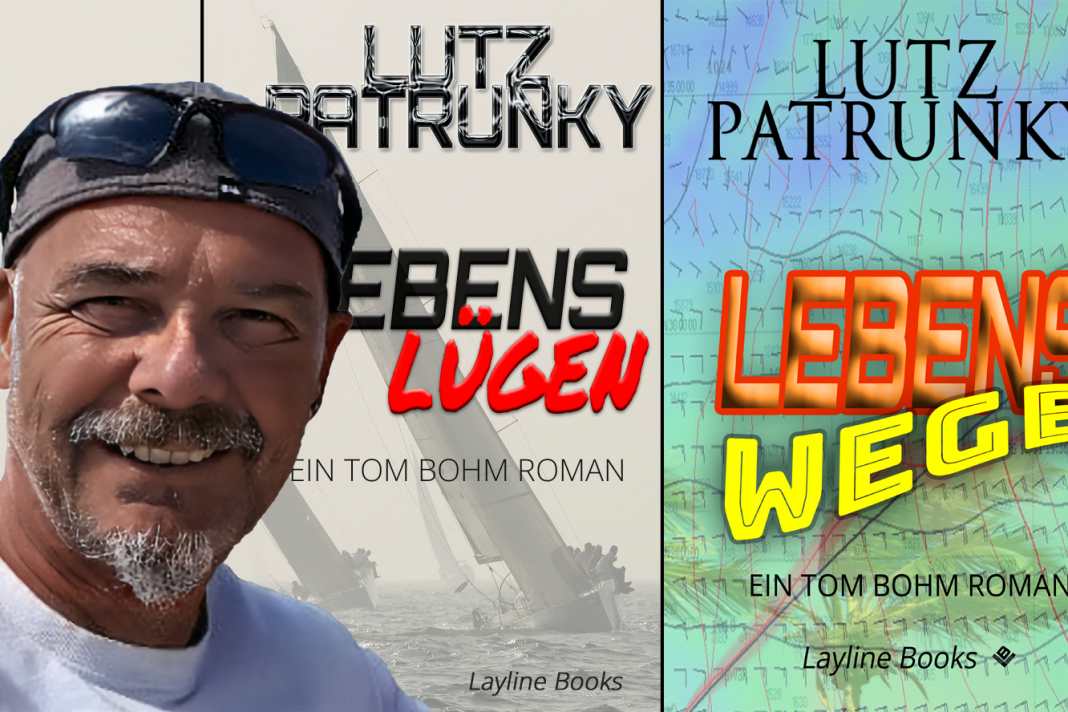 Lutz Patrunky und seine beiden bisher erschienenen Romane.