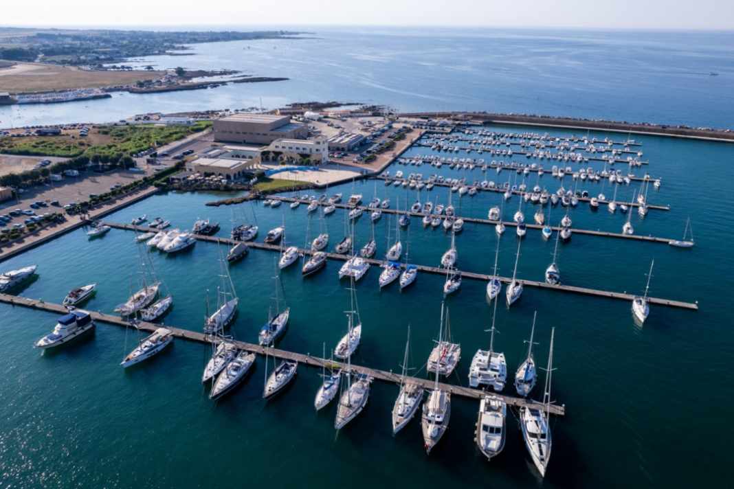 The Marina di Brindisi is located on the southern Italian Adriatic coast.