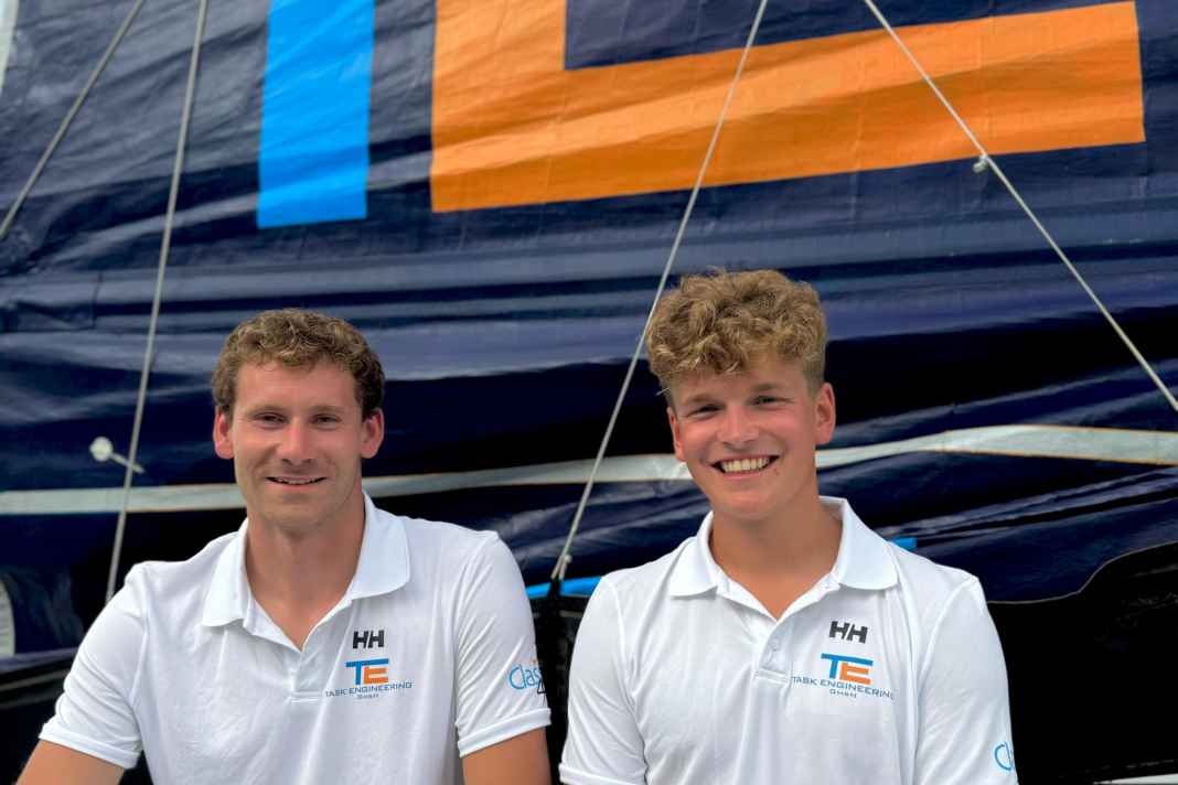 Lennart Burke und Melwin Fink mit ihrer Class40 "Task Engineering"