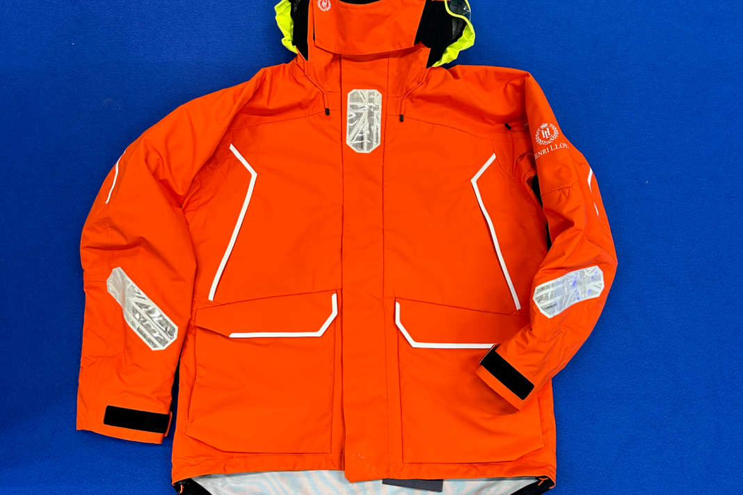 Elite oilskin jacket by Henri Lloyd at the Mets 2023