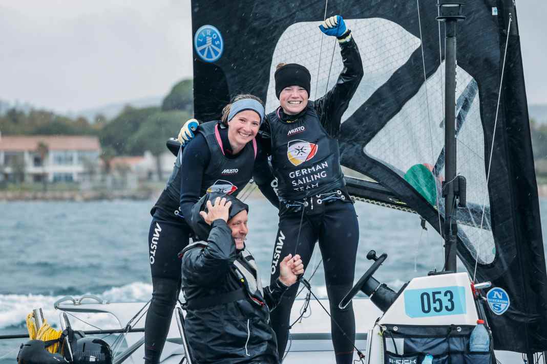 Marla Bergmann und Hanna Wille nach dem Finale im Olympia-Glück