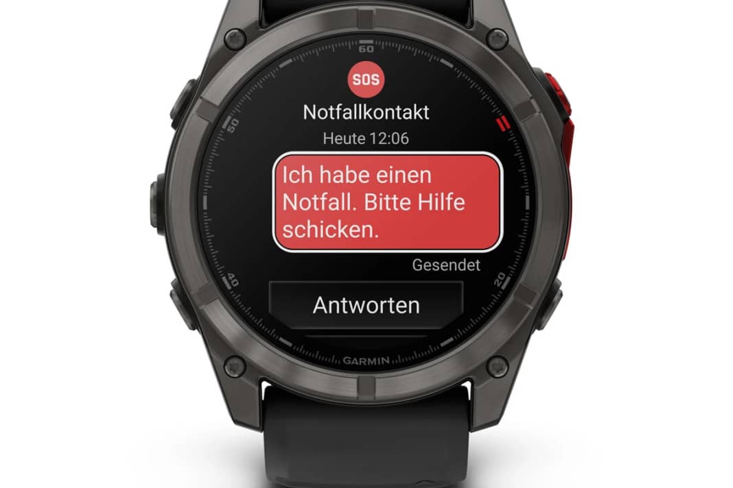 Über das InReach System kann die Fenix auch ohne Mobilfunknetzt Notrufe absetzten und Textnachrichten versenden