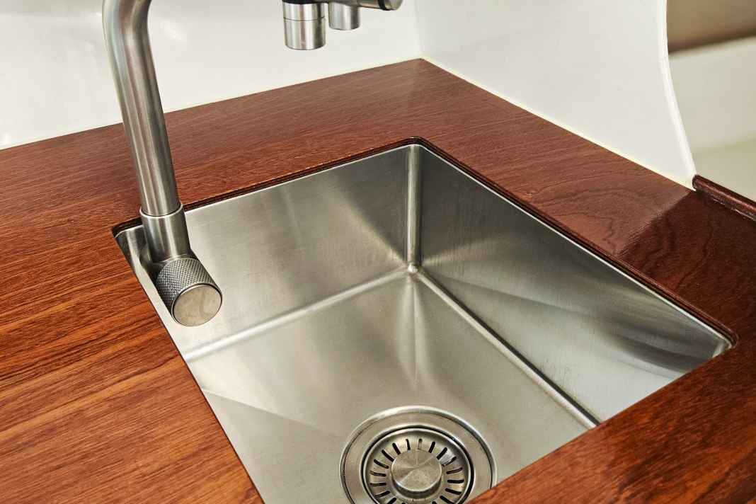The stainless steel version when unfolded.