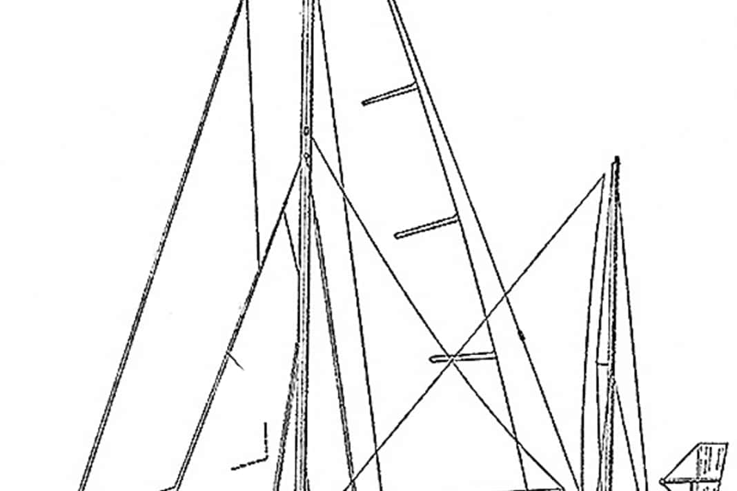 Riss der "Lively Lady" | Abbildung: Nautical Publishing Company/K. Adlard Coles