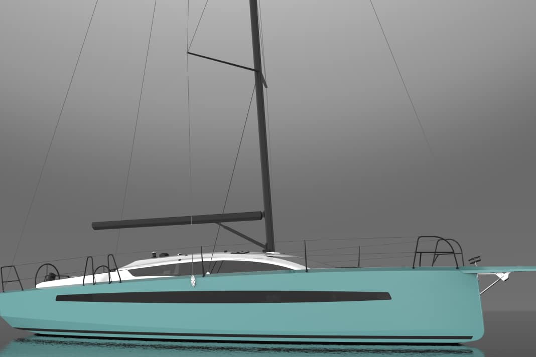 Unmistakably an RM. The pronounced negative deck projection, the long row of windows in the hull and the hood-shaped cabin superstructure characterise Marc Lombard's design
