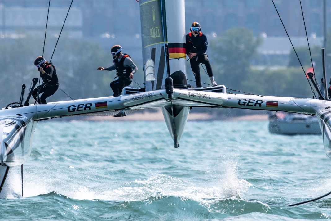 Das Germany SailGP Team bei seiner Premiere in Chicago