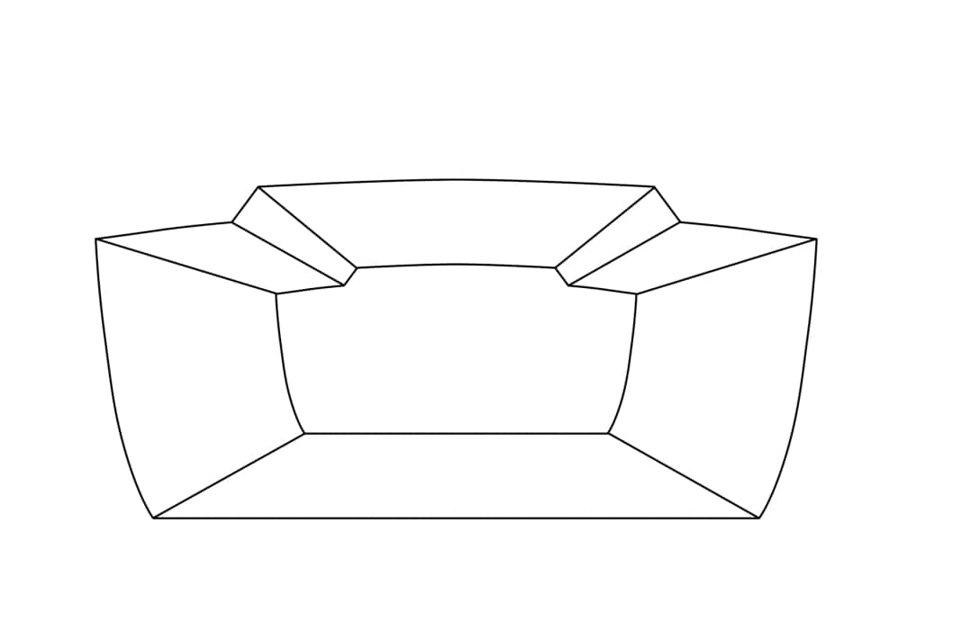 Only white offers no support: the eye cannot find a resting point in the neutral room, and the lounge also appears wider than it is long