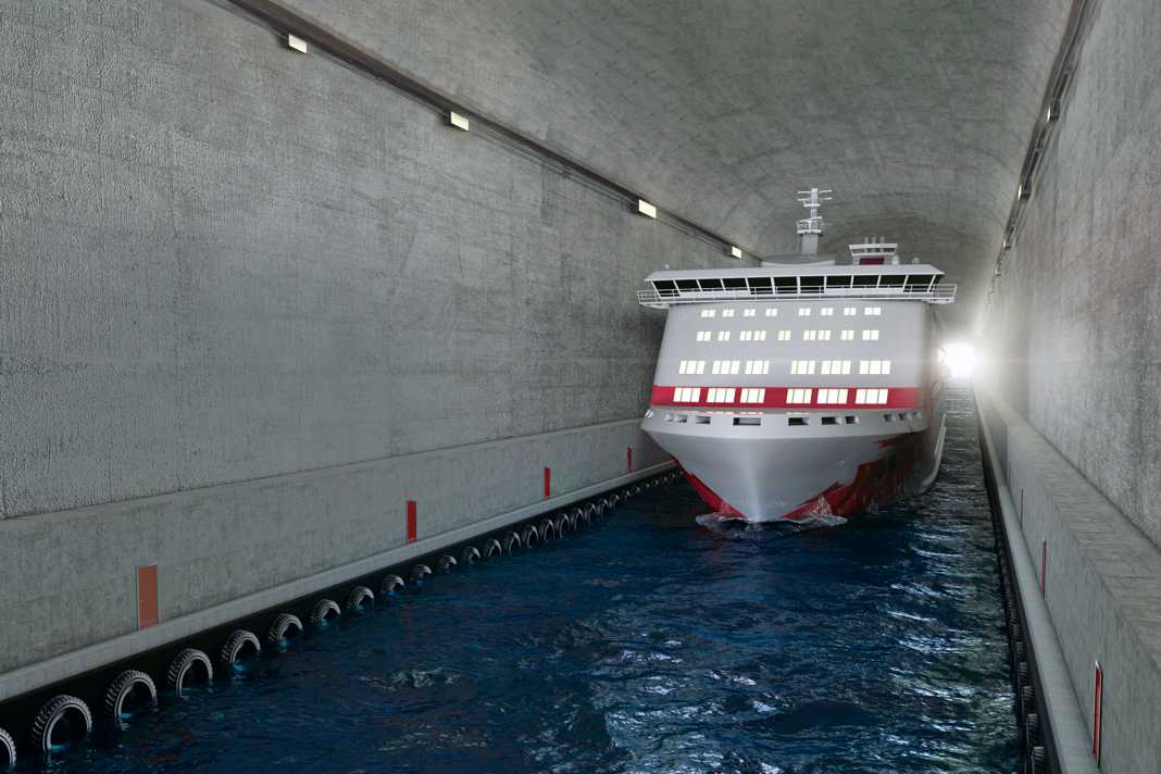 In Planung: der weltweit erste Tunnel für Kreuzfahrtschiffe in Norwegen