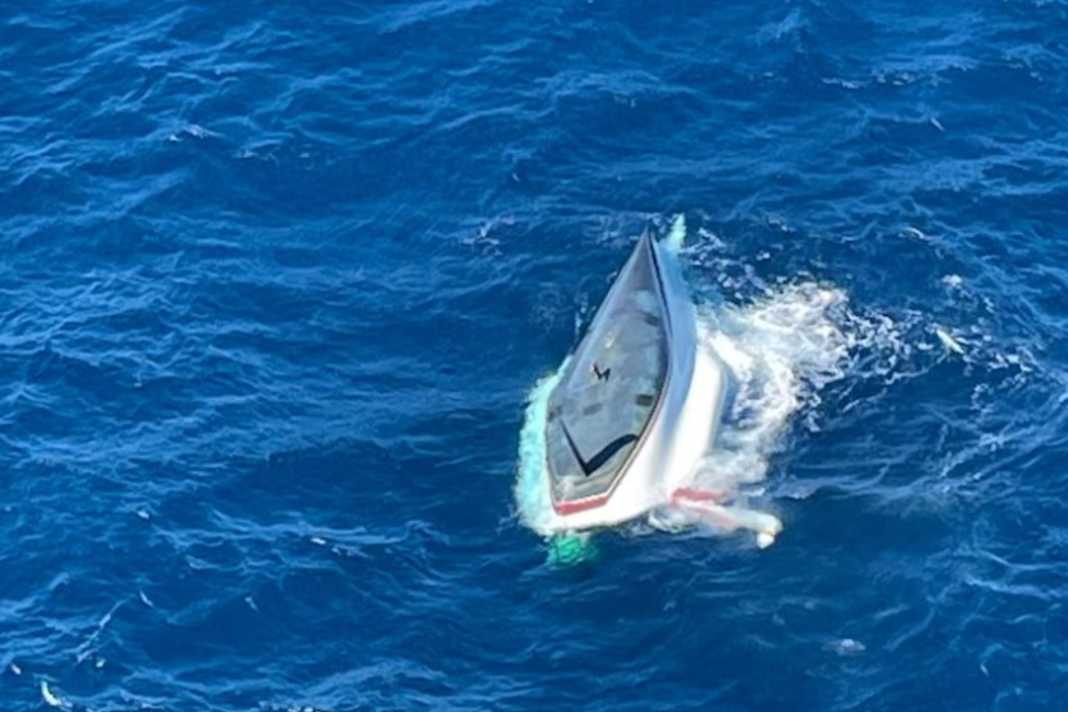 Die gekentere Yacht