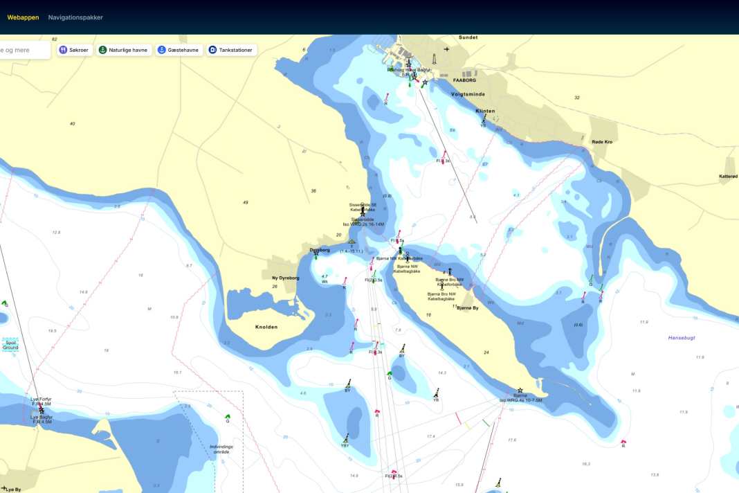 The Danish South Sea at Skippo, unfortunately no route planning is possible in the free version