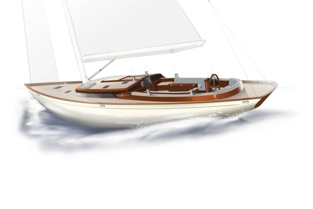 Linee di scafo retroclassiche, sovrastruttura a cabina piatta e un piano di coperta armonioso. Lo Spirit C57 sarà senza dubbio un vero e proprio colpo d'occhio, come tutti gli yacht Spirit.
