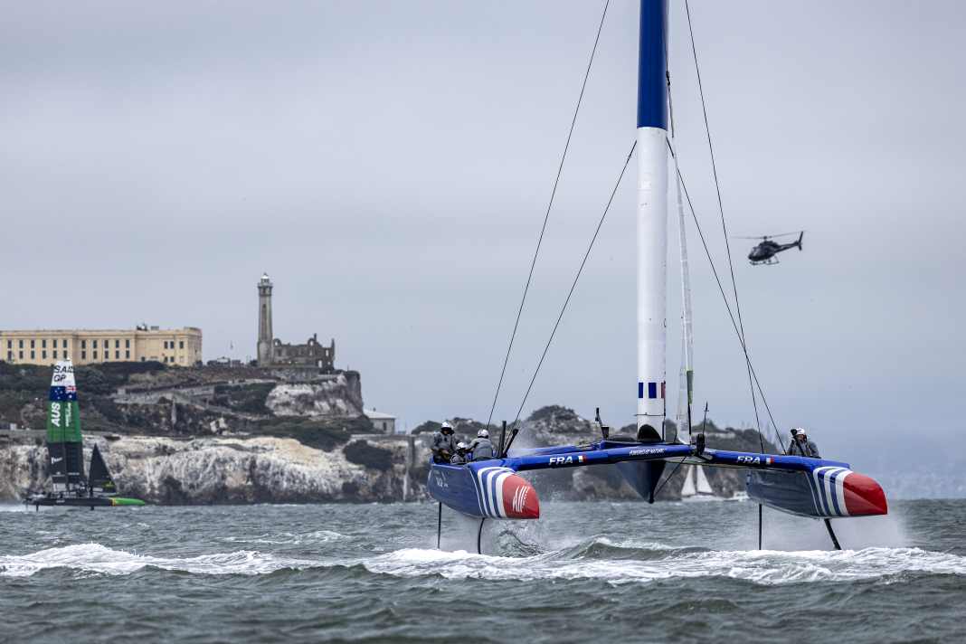 Quentin Delapierre und Team Frankreich ließen am ersten der beiden SailGP-Finaltage in San Francisco mit brillanten Starts keinen Zweifel daran, dass sie ihren Traum vom Finaleinzug wahr machen wollen