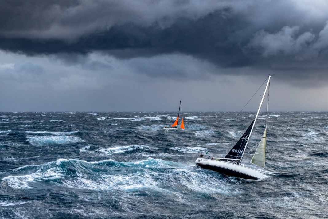 Symbolising the situation of boat builders and chandlers: yachts in heavy seas, here at the 78th Rolex Sydney Hobart Yacht Race