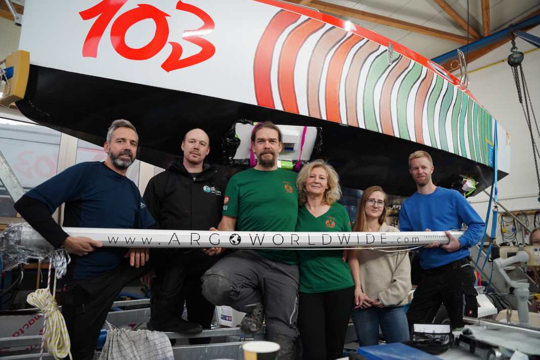 Mit kleinem Budget und kleinem Team geht Christian Sauer mit seiner "Argo" ins Rennen beim Globe 5.80 Transat.