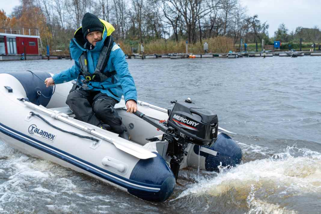 Der Mercury F5MLH am Test-Dingi