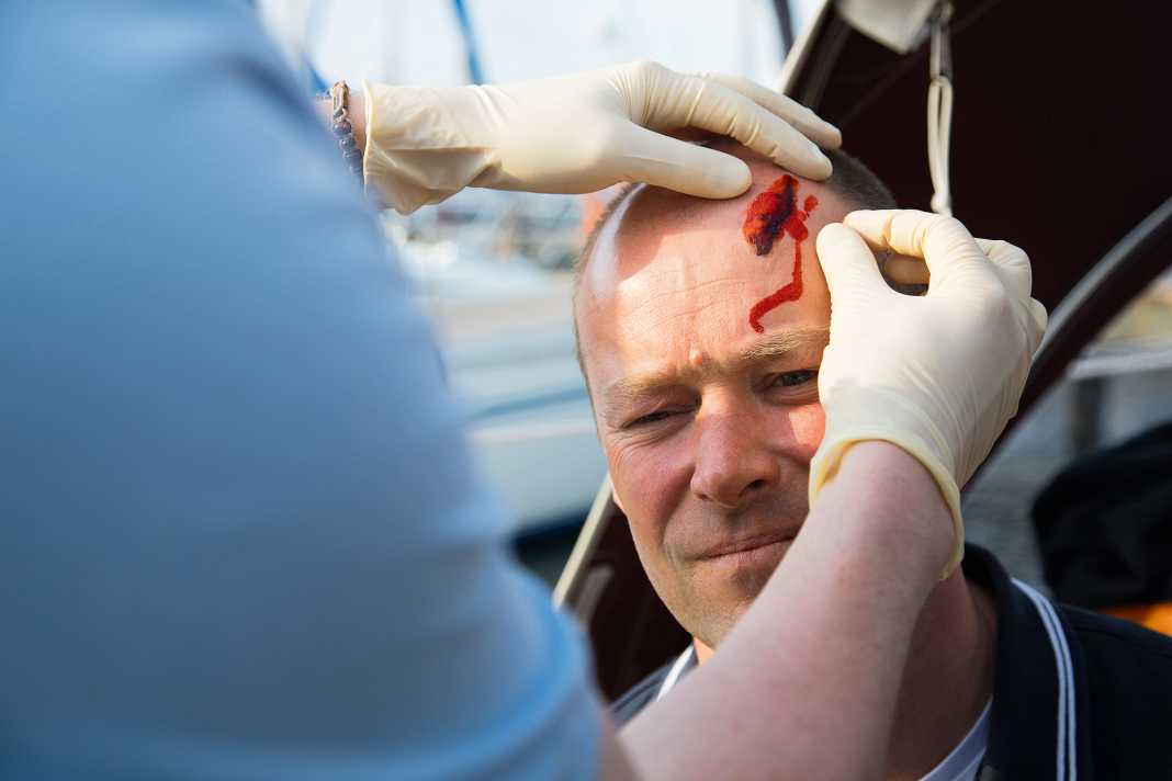 First clean the wound as described under "Cuts".