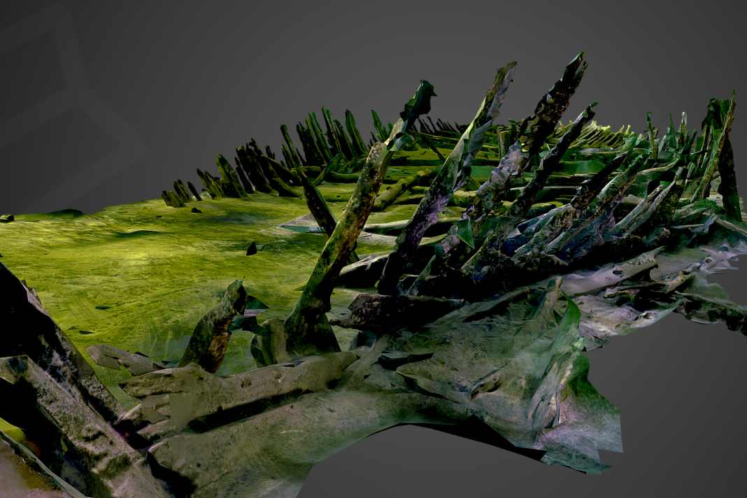 Das Wrack kann als 3-D-Modell betrachtet werden.