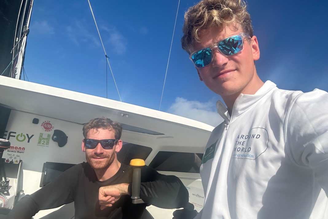 Melwin Fink e Lennart Burke nella volata finale del Globe40.