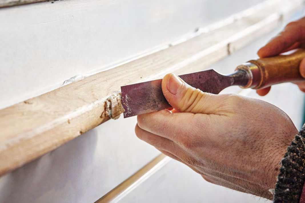 The finishing touches: shorten any protruding wooden plugs...