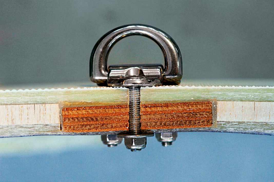 Che si tratti di occhiello o di organizzatore, l'anima del sandwich deve essere rinforzata.