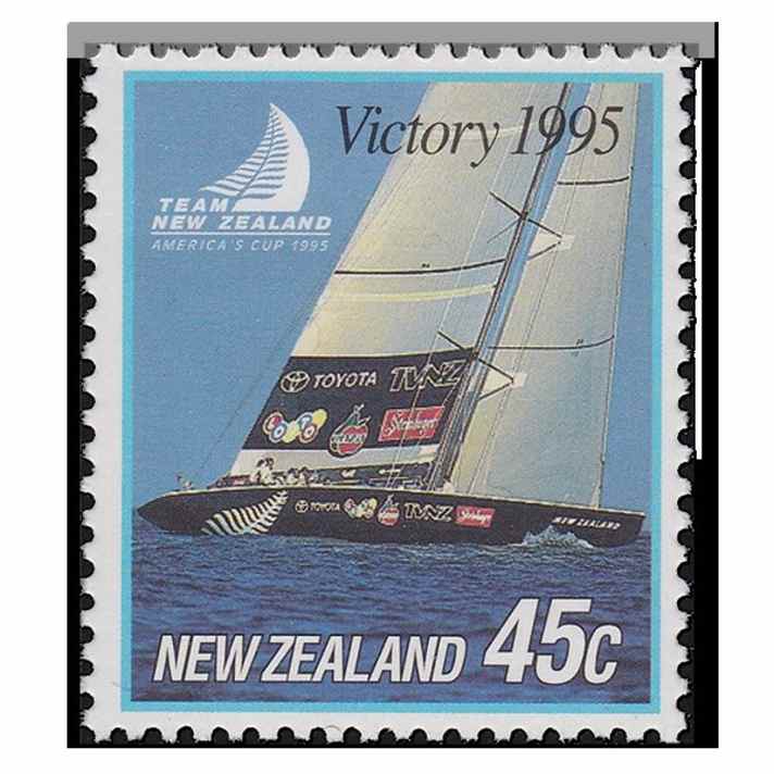   Timbre gagnant en souvenir du coup du kiwi 1995