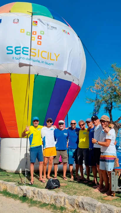 Together we are strong, the eight-man team AUT-GER.