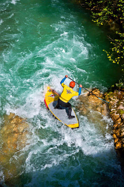 The Salza - the favourite river of SUP pro and whitewater specialist Peter Bartl.