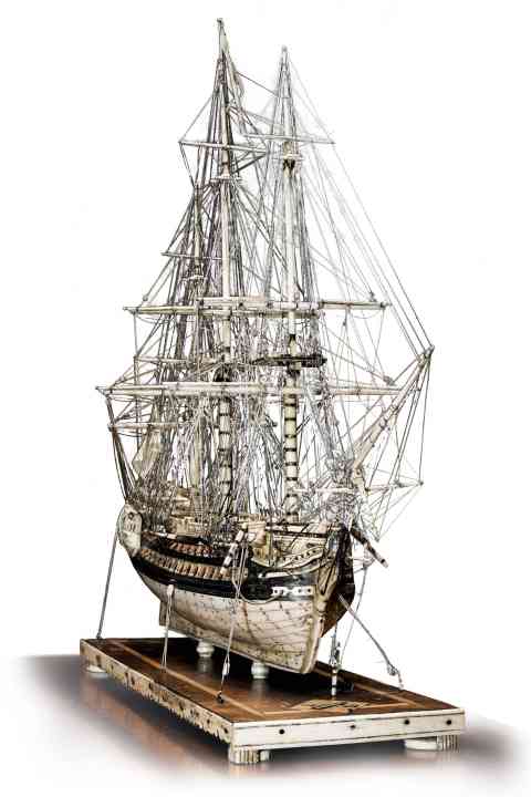 Das namenlose Modell wird in Sammlerkreisen wegen seiner Galionsfigur „HMS John Bull“ genannt