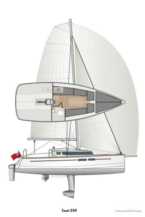   Disegno della crepa della Costa 250