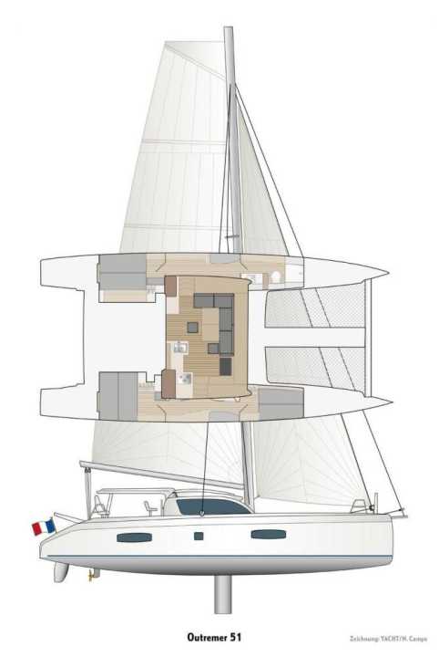   Crack drawing of the Outremer 51